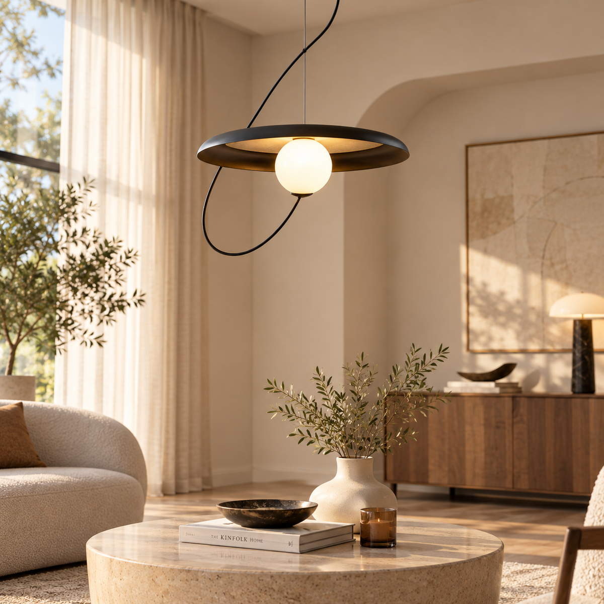Moderne LED Hanglamp met Magneetbevestiging – Ø25 of Ø35 cm | Wit, Zwart of Rood