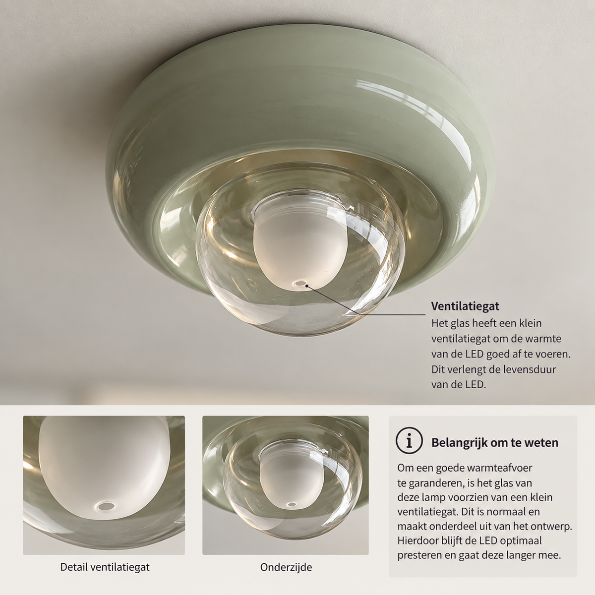 Lorén Luxe Glazen Wandlamp met LED