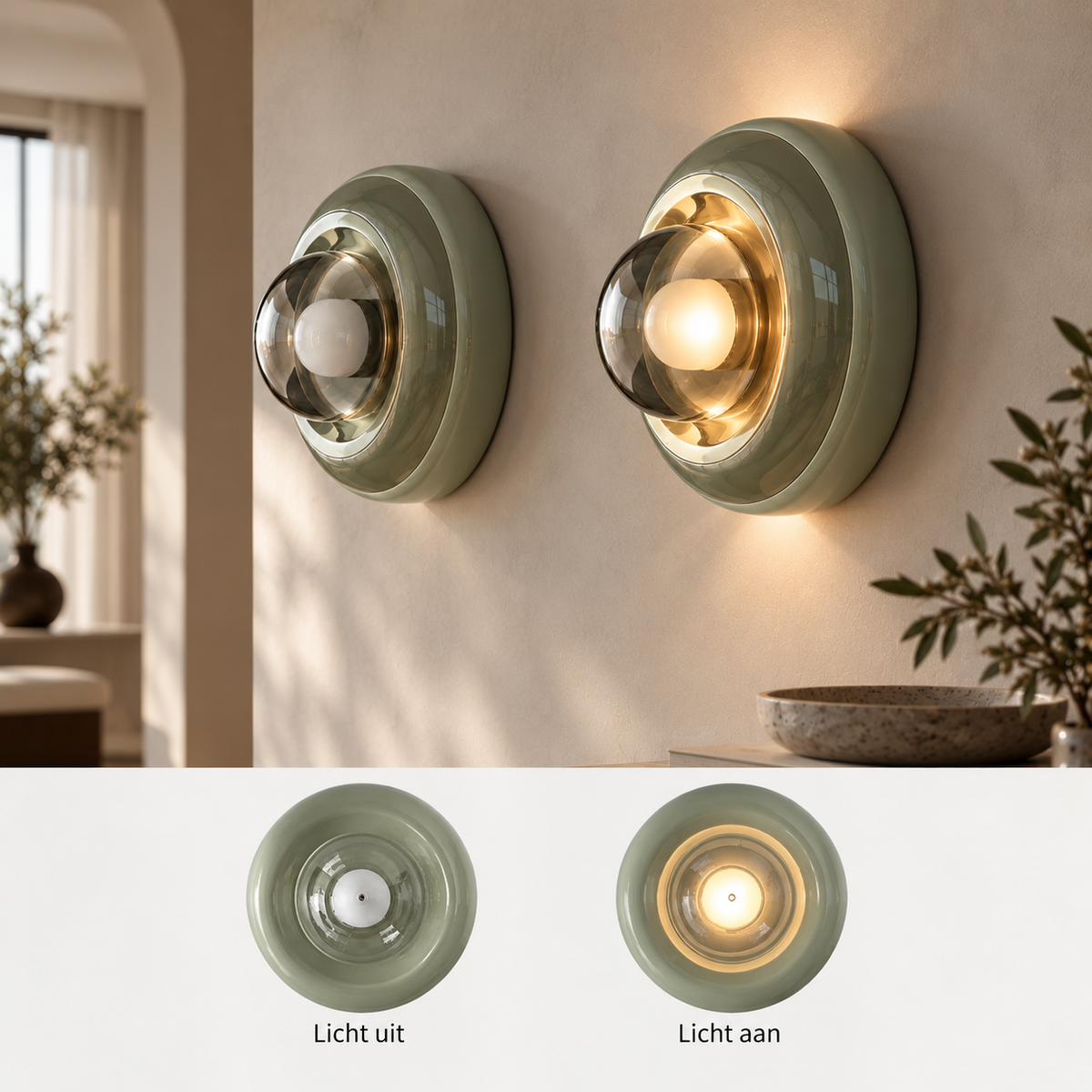 Lorén Luxe Glazen Wandlamp met LED