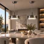 Glazen LED Hanglamp met Rookglas