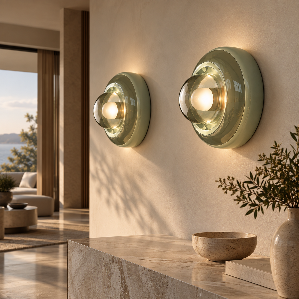 Lorén Luxe Glazen Wandlamp met LED