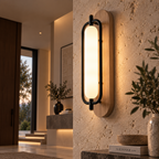 MAJESTO Houten wandlamp met acryl kap – 18W LED