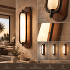 MAJESTO Houten wandlamp met acryl kap – 18W LED